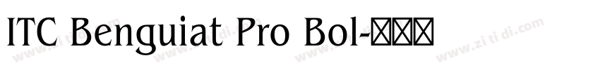 ITC Benguiat Pro Bol字体转换